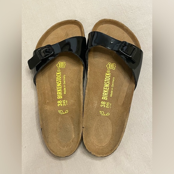 Birkenstock Madrid Sandal Patent Black Size EU 38/ US New no box or tags